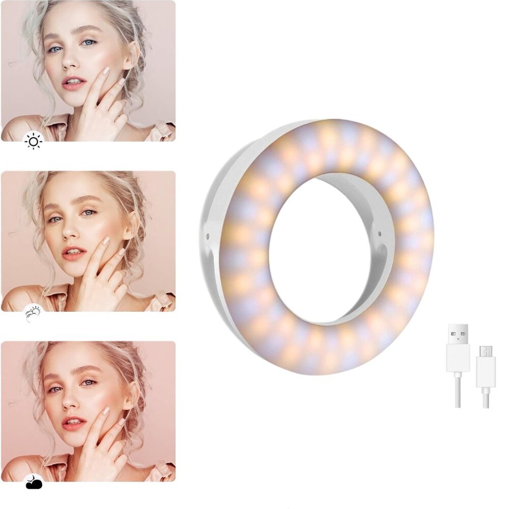 Portable LED Ring Light Clip-On